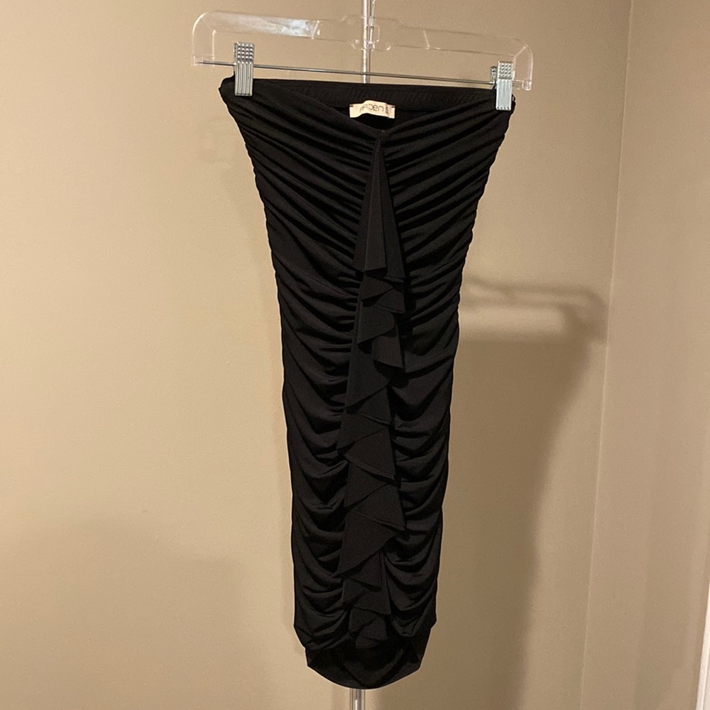 Black Tight Ruched Dress